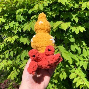 Crochet Floral Hermit Crab Plush